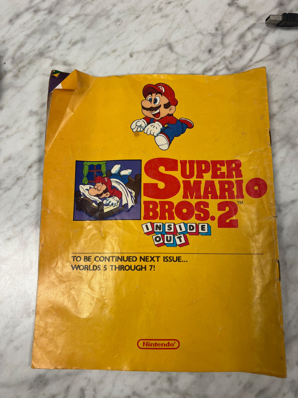 Super Mario Bros. 2 Inside Out Nintendo Power Tip Bonus Book NES 1989