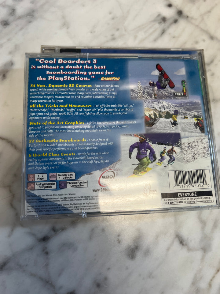 Cool Boarders 3 PS1 Playstation in case. Tested and Working.   UD92124