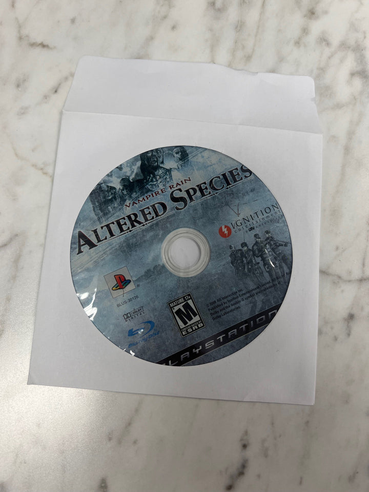 Vampire Rain Altered Species PS3 Playstation 3 disc only