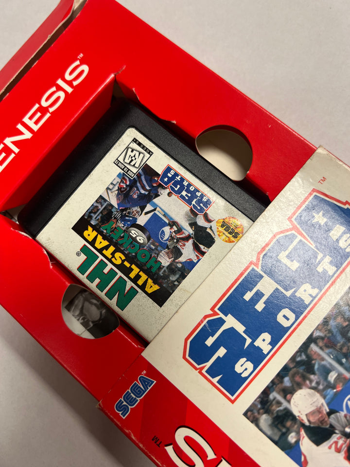 NHL All Star Hockey 95 for Sega Genesis in case. Tested and working. UD112424