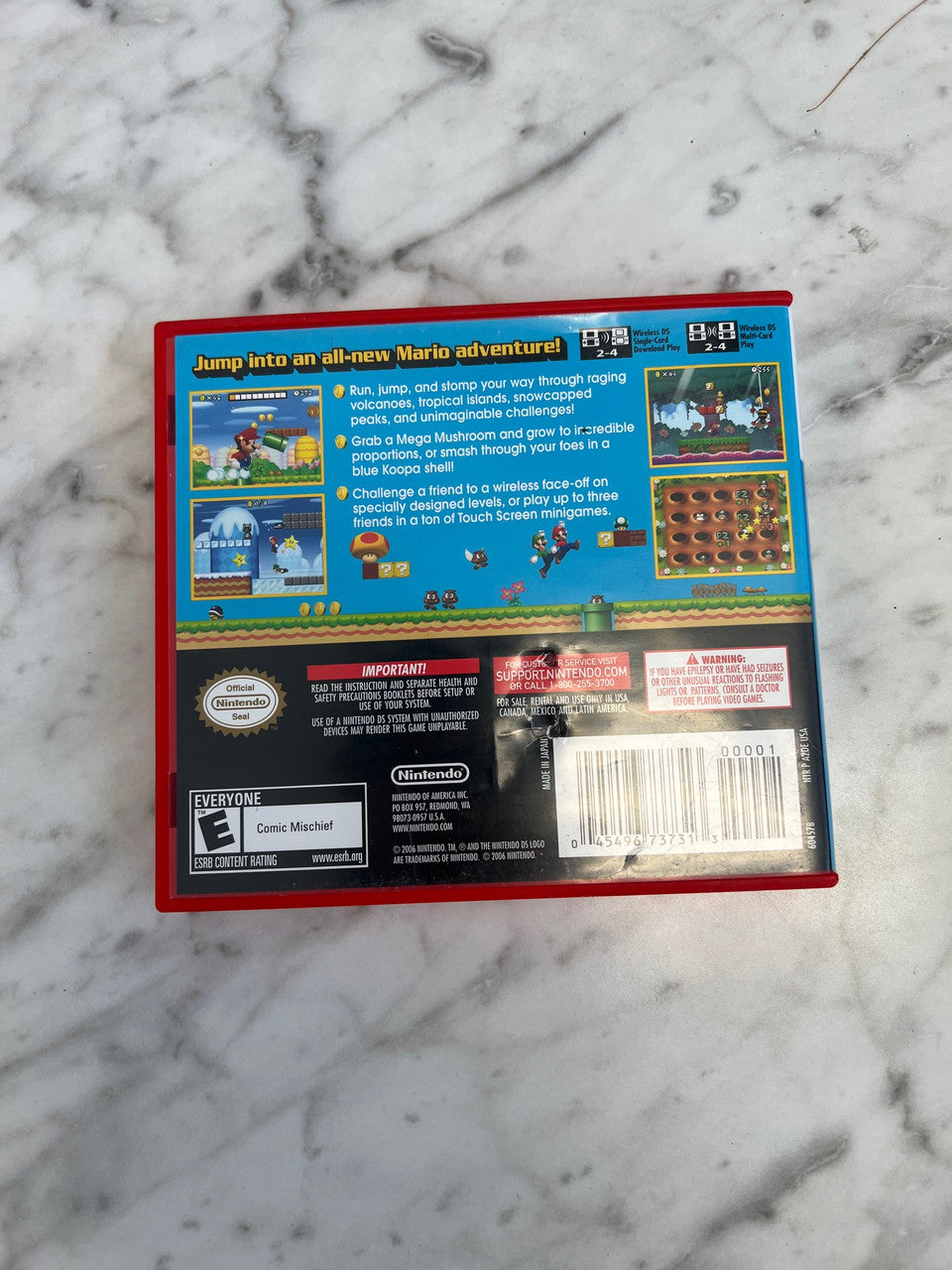 New Super Mario Bros Case and Manual only Nintendo DS NDS