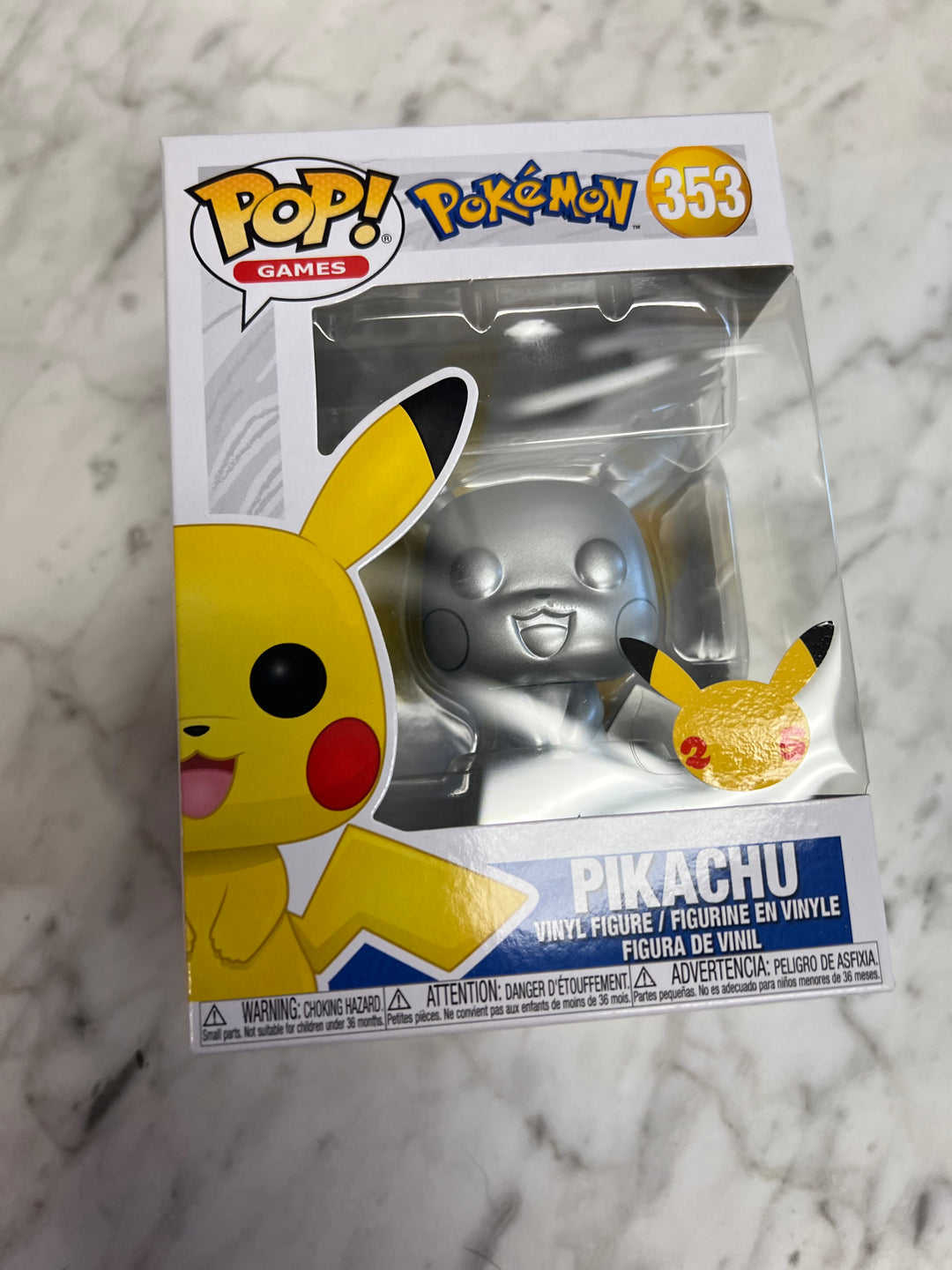Funko Pop! Games Pikachu #353 Metallic Silver Pokemon FP5525
