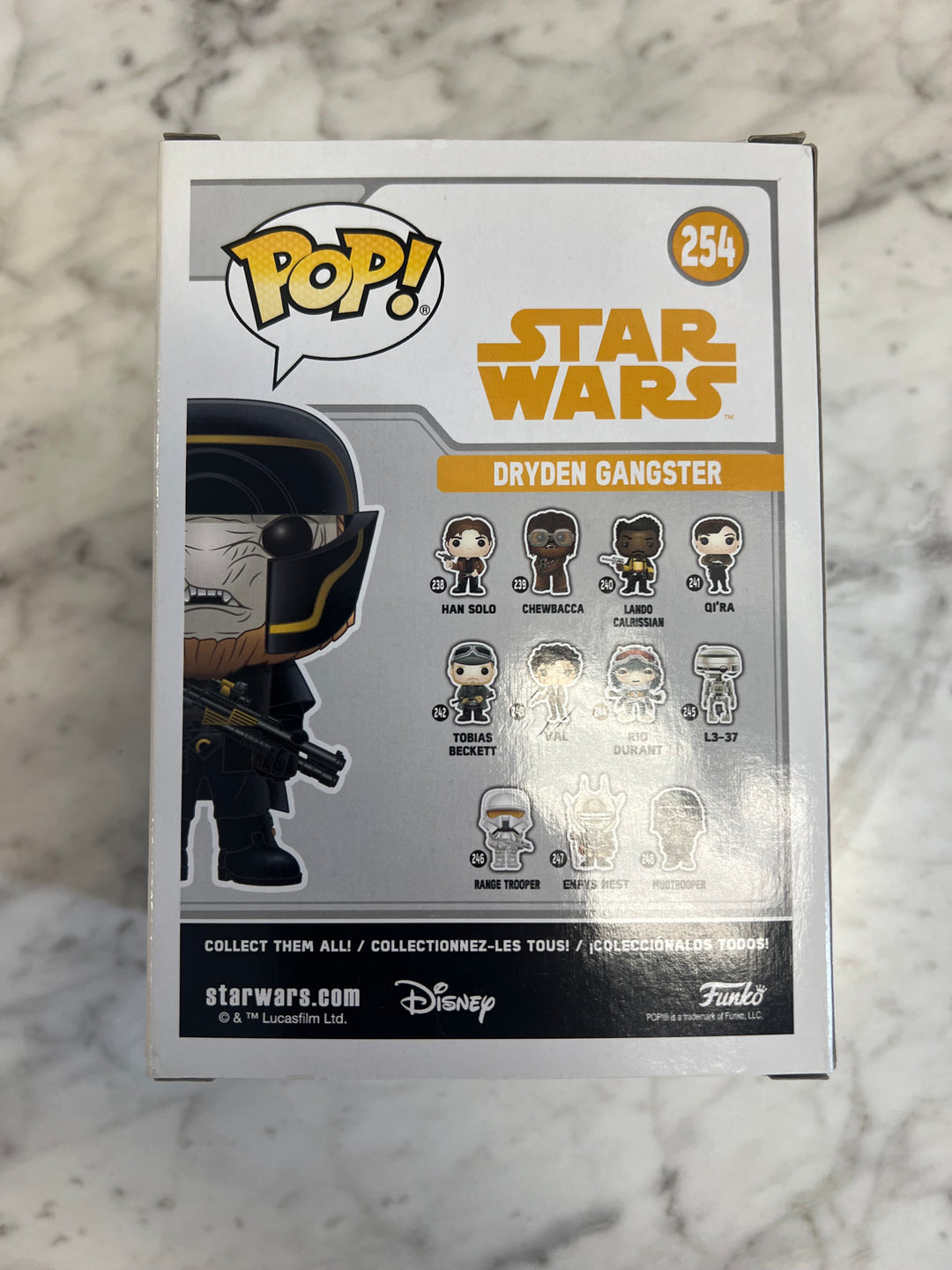NOS Funko Pop! Disney Star Wars 'Dryden Gangster' Bobble-Head #254 Target  FP10124
