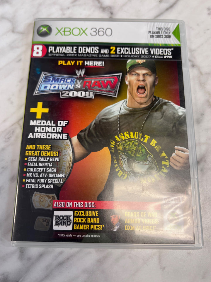 Official Xbox Magazine Demo Disc #78 Holiday 2007 WWE Smackdown 2008 DE102425