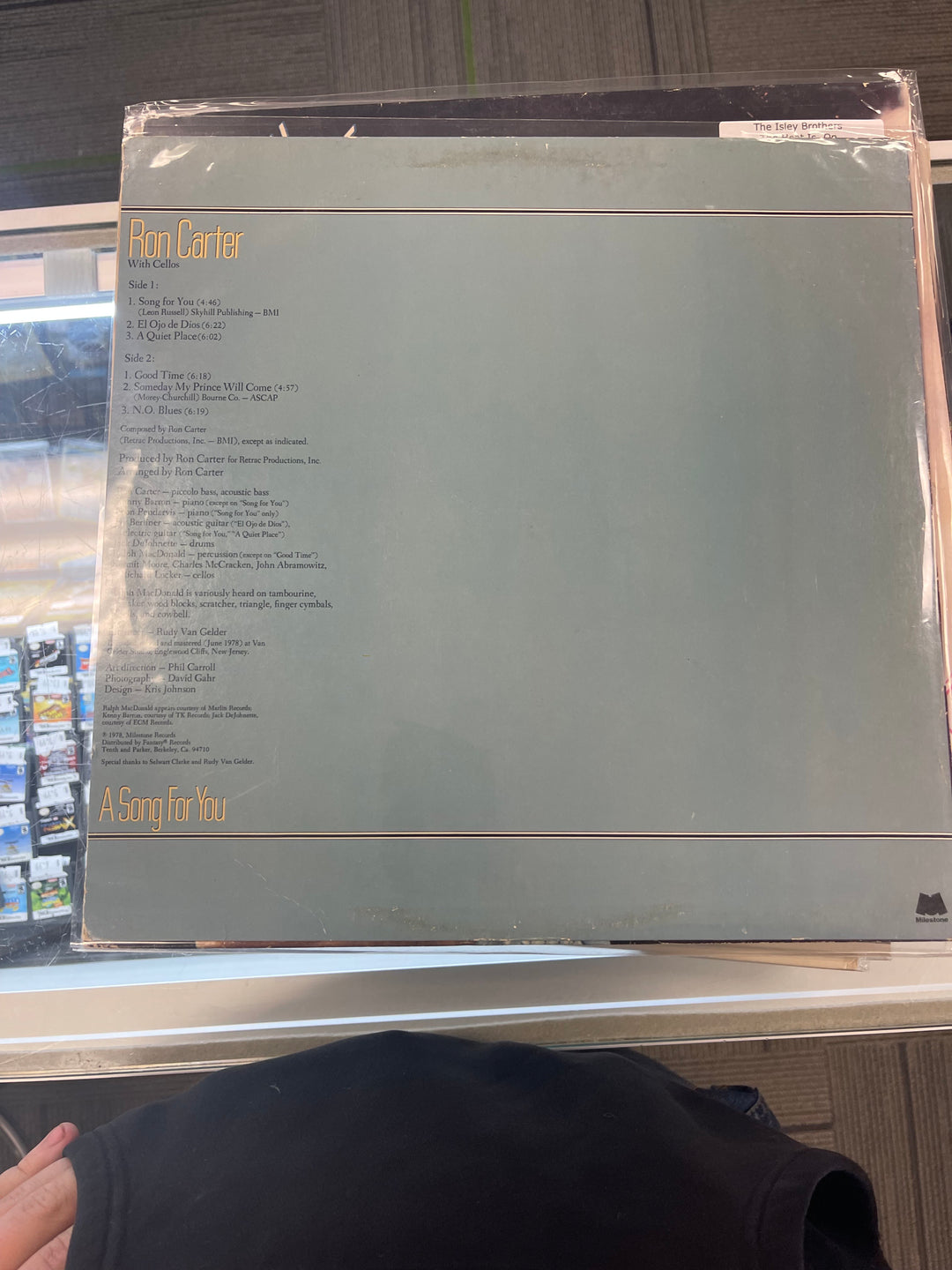 Ron Carter - A Song For You (NM) Condition Vinyl Record  UVR82825