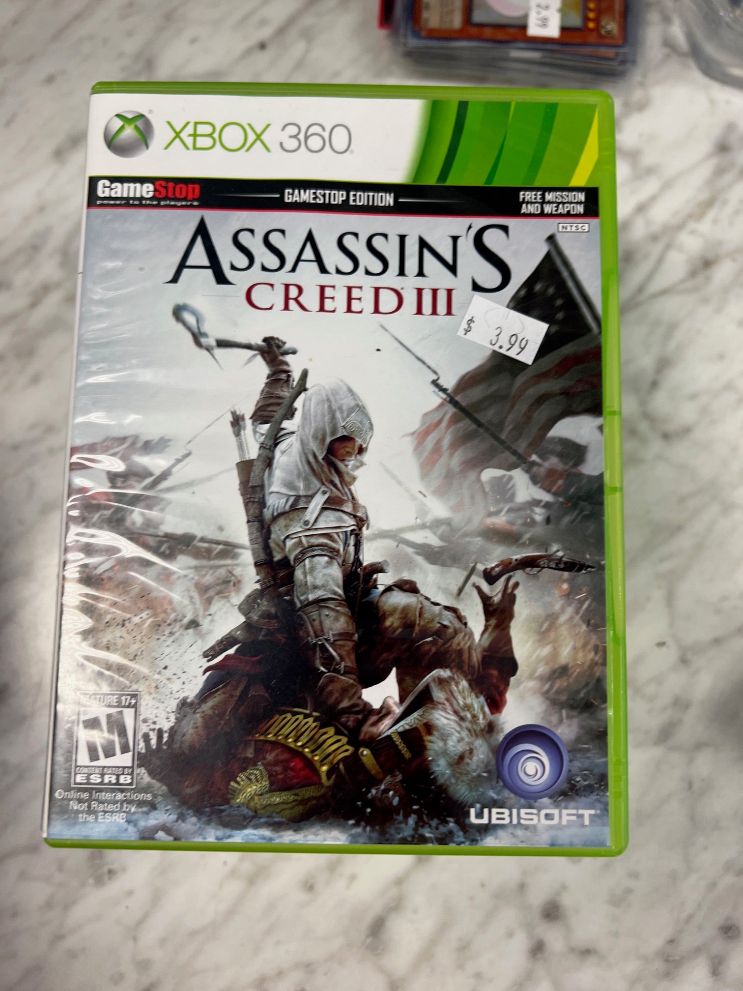 Jeu Assassin's Creed III Xbox 360 Complet FR Steelbook - Édition Boîtier Métal, En Bon état, Disque Fonctionnel