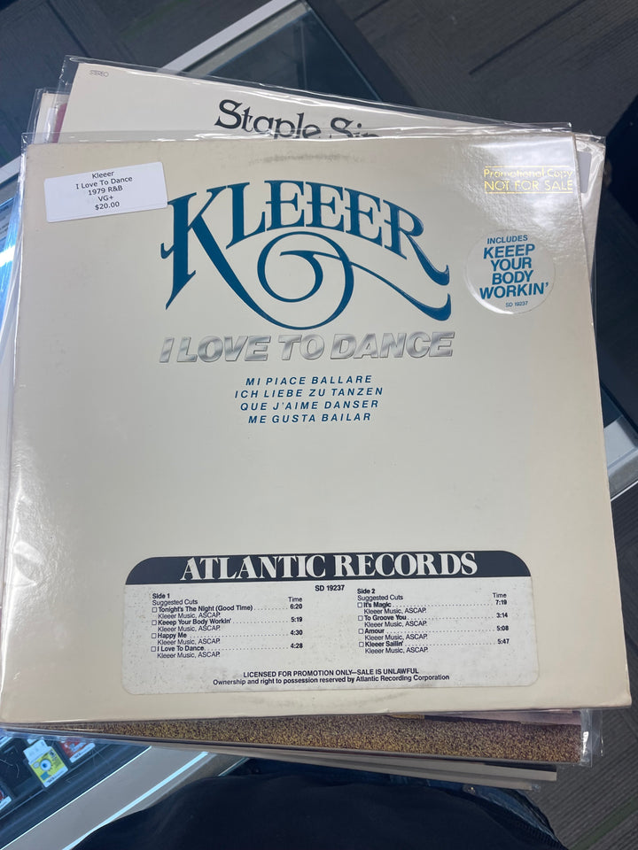Kleeer - I Love To Dance (NM) Condition Vinyl Record  UR91125