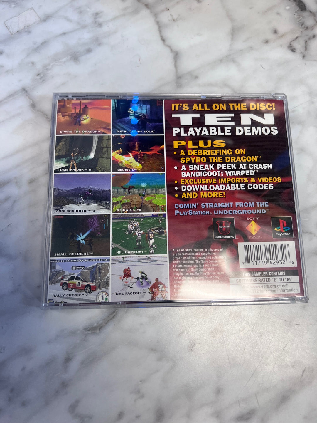 Playstation Underground Jampack Winter '98 DE102425