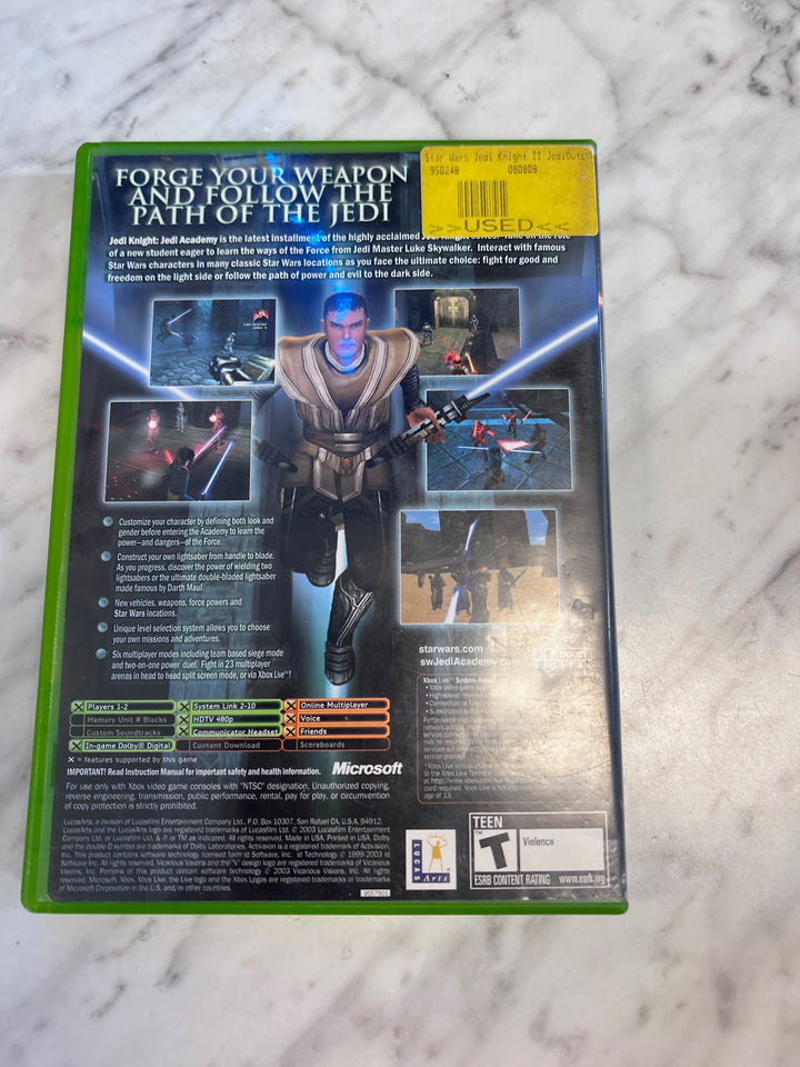 Star Wars Jedi Knight Jedi Academy Original Xbox CASE AND MANUAL ONLY  CO102425