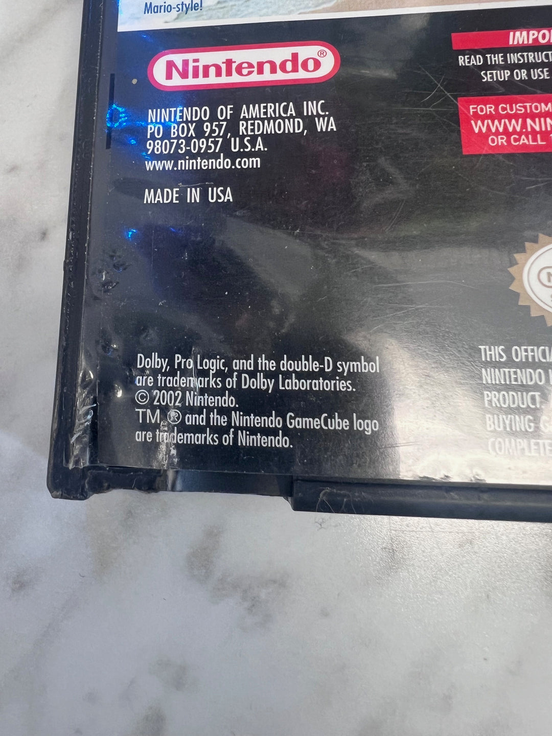 Super Mario Sunshine Nintendo Gamecube CASE ONLY  CO102425
