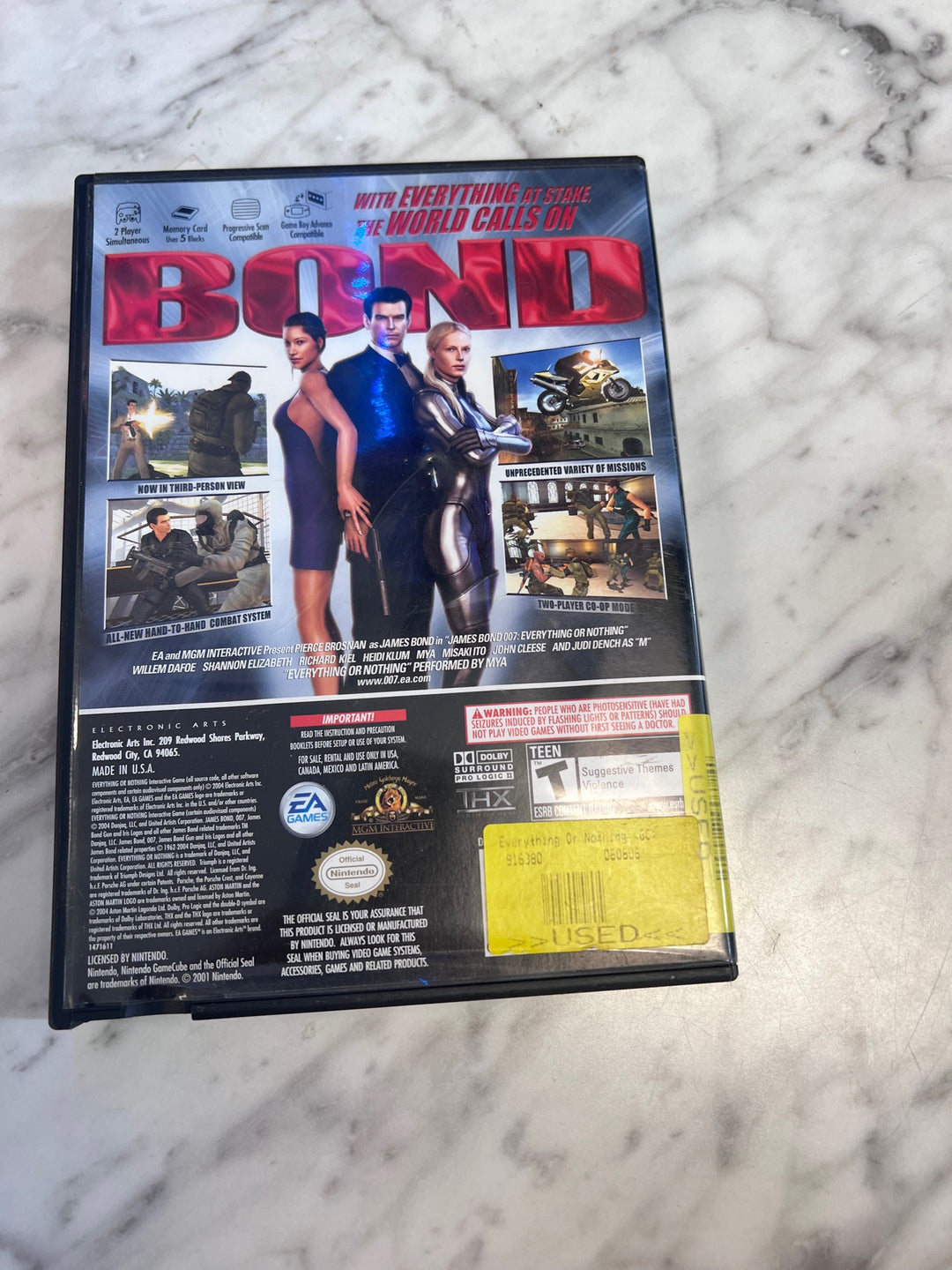 007 Everything or Nothing Nintendo Gamecube CASE ONLY  CO102425