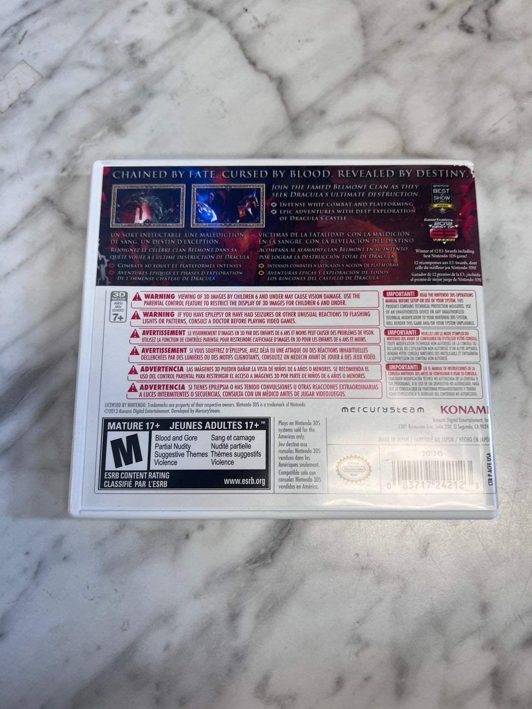 Castlevania Lords of Shadow Mirror of Fate Nintendo 3DS CASE ONLY  CO102425