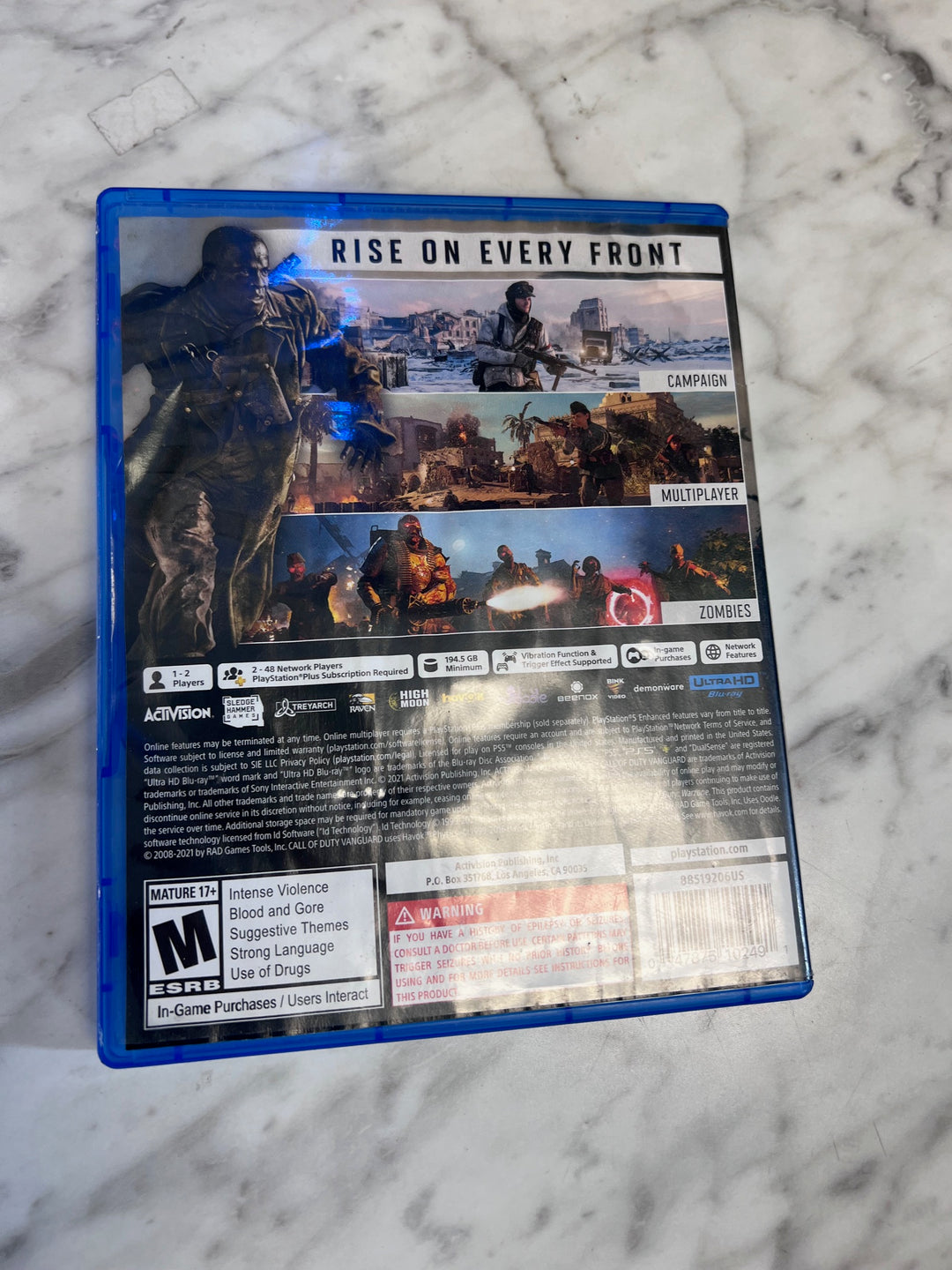 Call of Duty Vanguard PS5 Playstation 5 CASE ONLY  CO102425