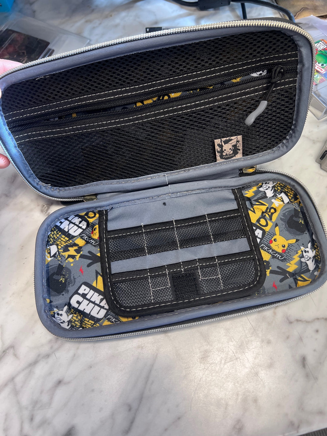 Official Nintendo Switch Soft Carry Case - Pikachu Black/Gold   UA102525