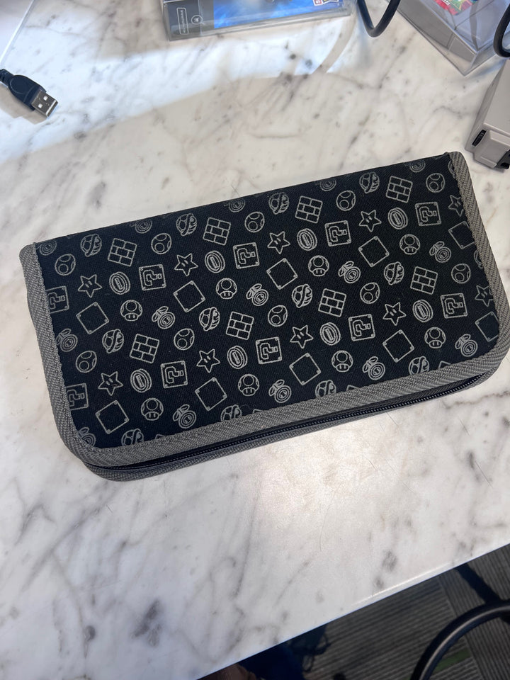 Official Nintendo Switch Soft Carry Case - Super Mario Icons Black Silver   UA102525