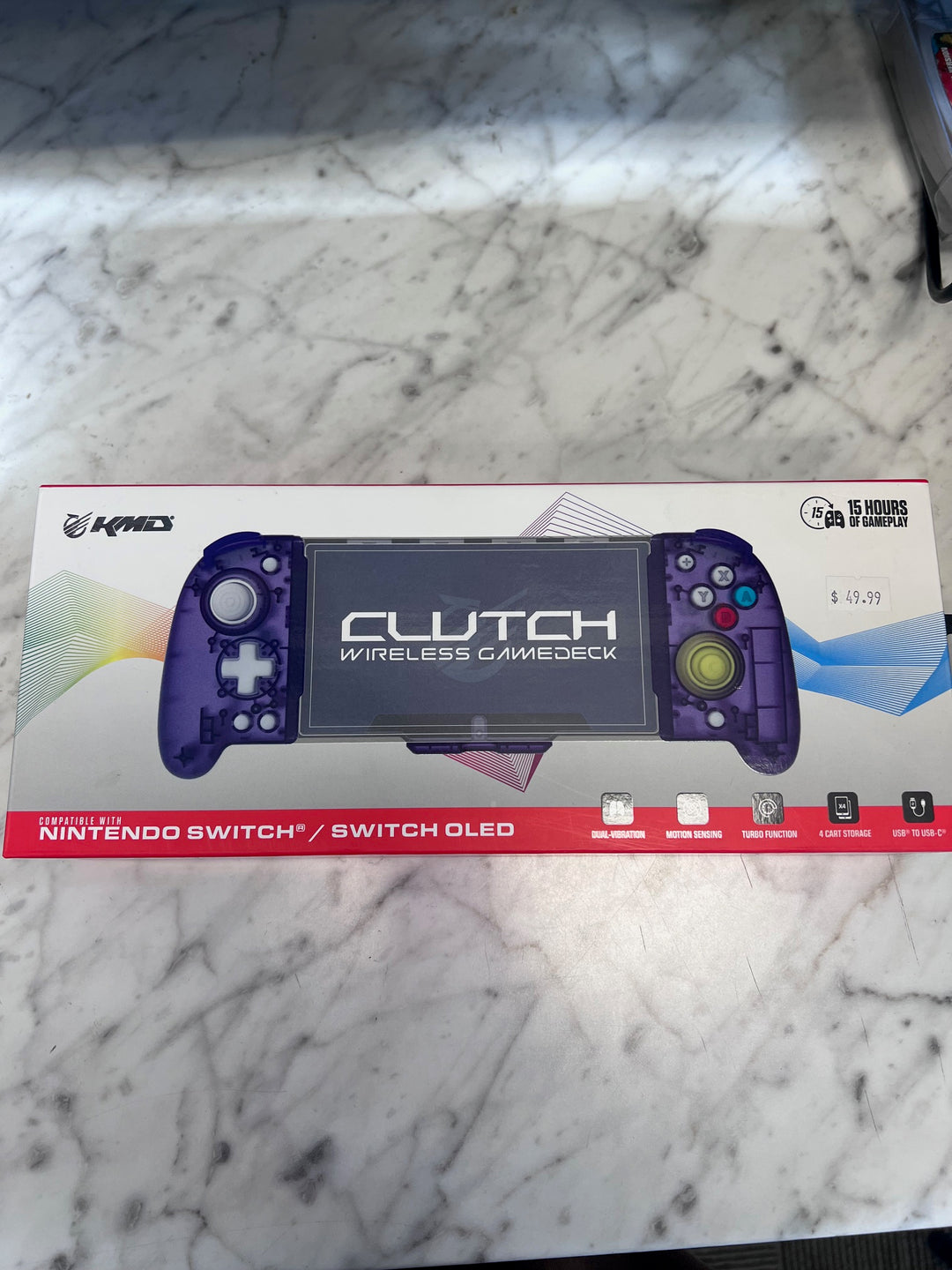 KMD Clutch Wireless Handheld Joypad Controller for Switch Purple NA102525