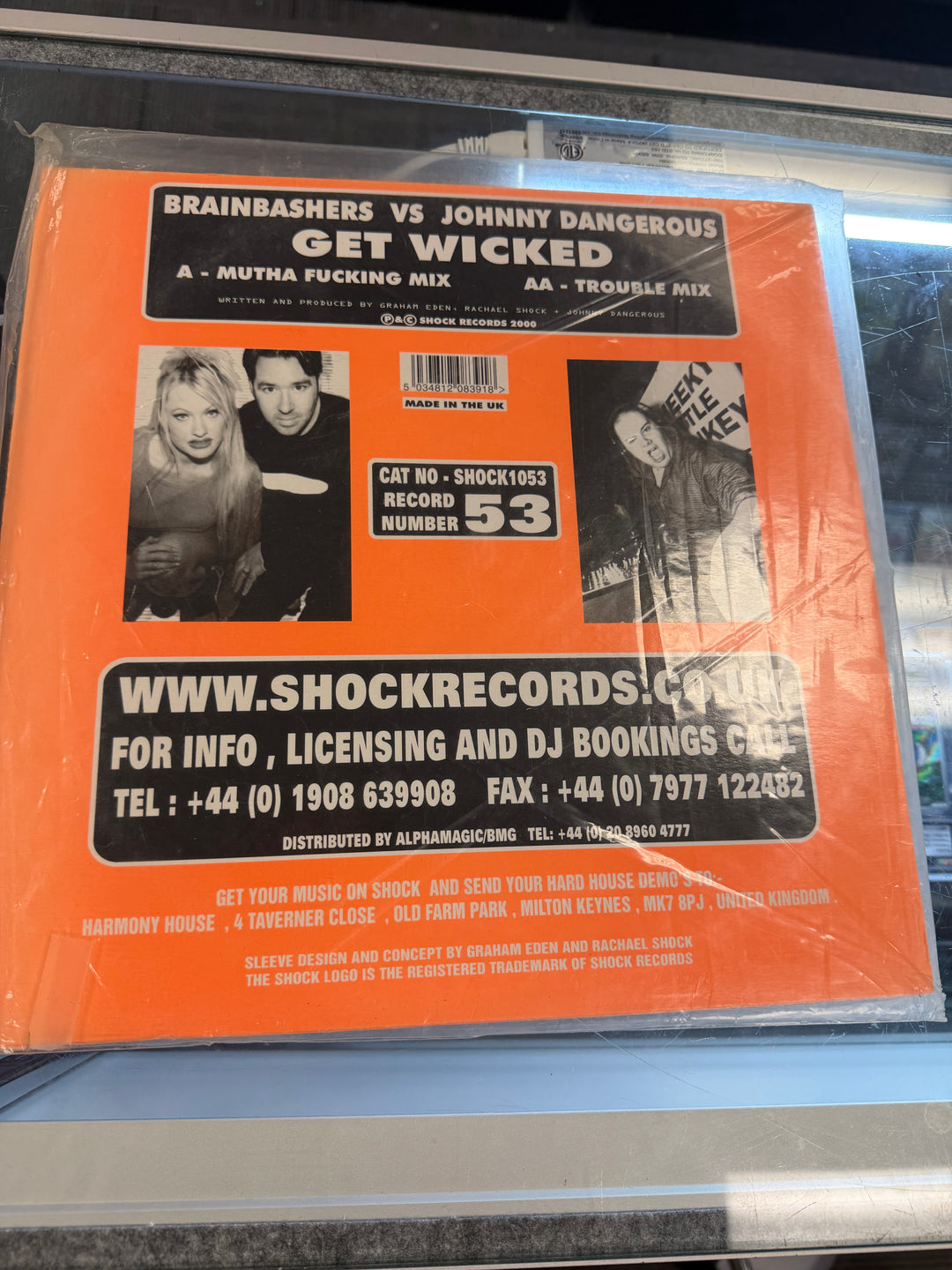 BrainBashers Vs Johnny Dangerous - Get Wicked (VG) Vinyl Record VR122925