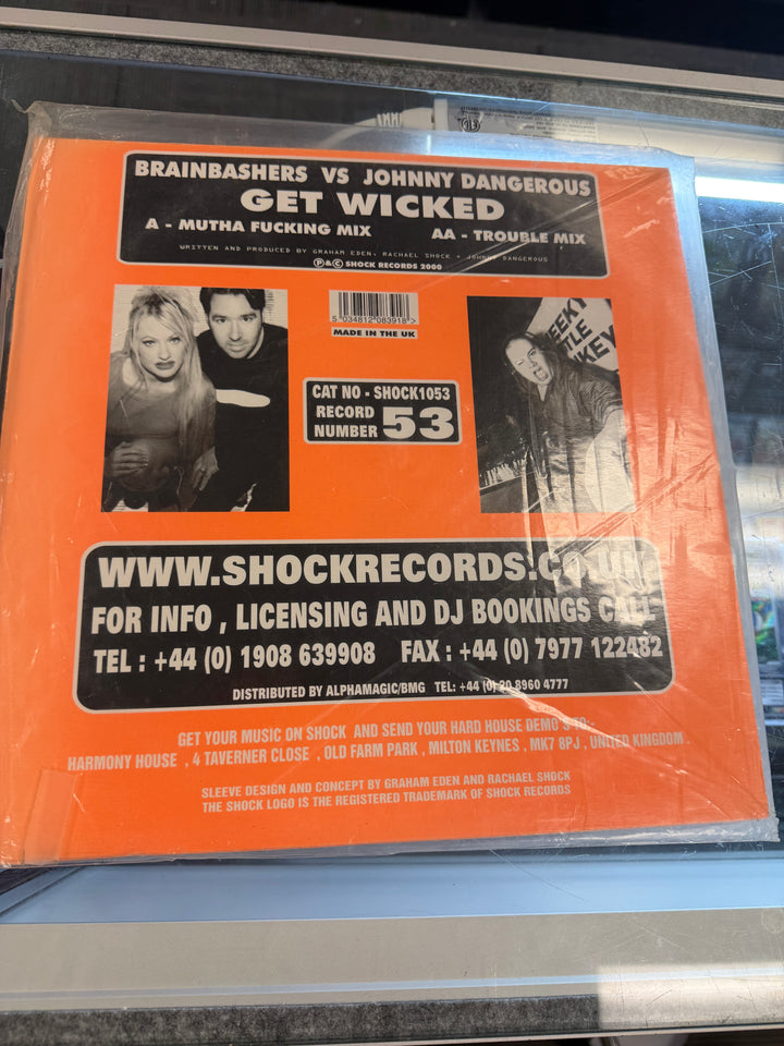 BrainBashers Vs Johnny Dangerous - Get Wicked (VG) Vinyl Record VR122925