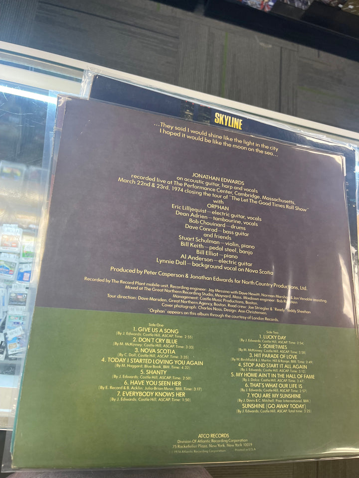 Jonathan Edwards - Lucky Day (VG+) Condition Vinyl Record UR91125