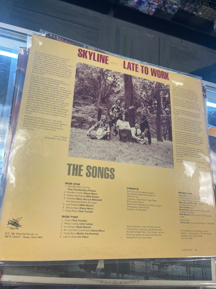 Skyline - Late to Work (NM) Condition Vinyl Record UVR82825