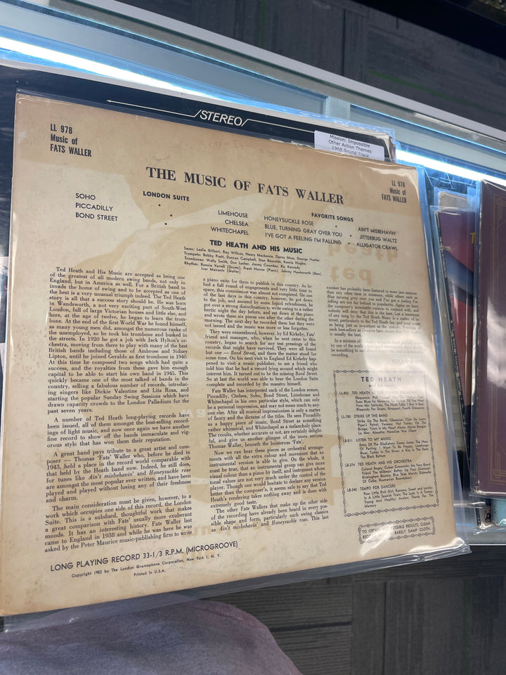 Ted Heath - Music of Fats Waller (NM) Condition Vinyl Record VR62225