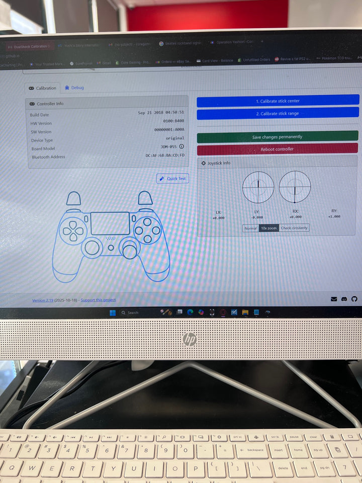 BROKEN FOR PARTS ONLY Red Dual Shock 4 Right Stick Stuck Down BR102425