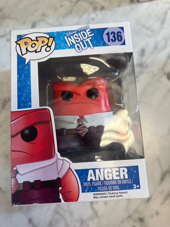 Funko Pop! Anger #136 Disney Pixar Inside Out Corner/Edge Wear P72325