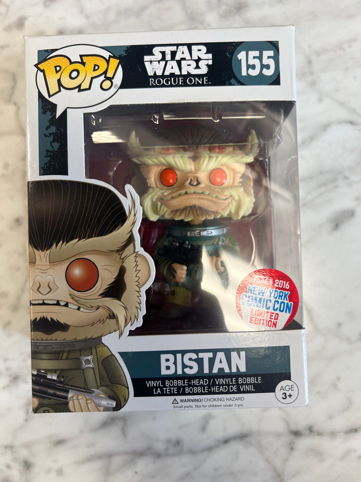 FUNKO POP STAR WARS ROGUE ONE BISTAN #155 2016 NYCC EXCLUSIVE FP10124