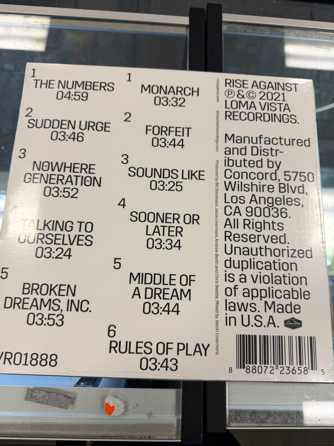 Rise Against - Nowhere Generation (NEW) Vinyl Record NVR010526