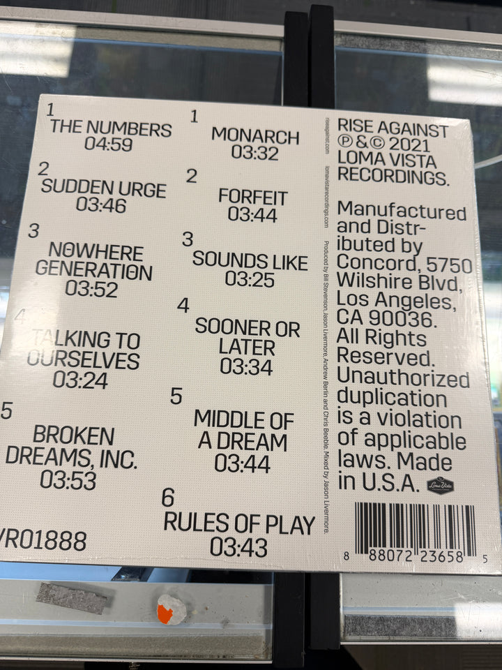 Rise Against - Nowhere Generation (NEW) Vinyl Record NVR010526