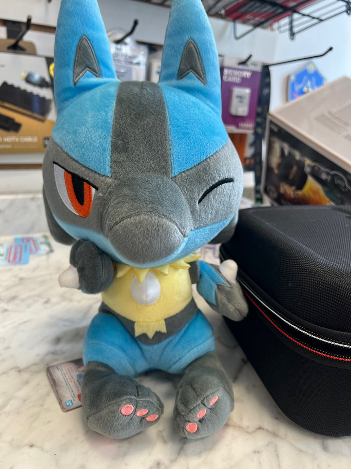 Bandai Spirits Lucario Sitting Winking Plush Japanese about 14" P72525
