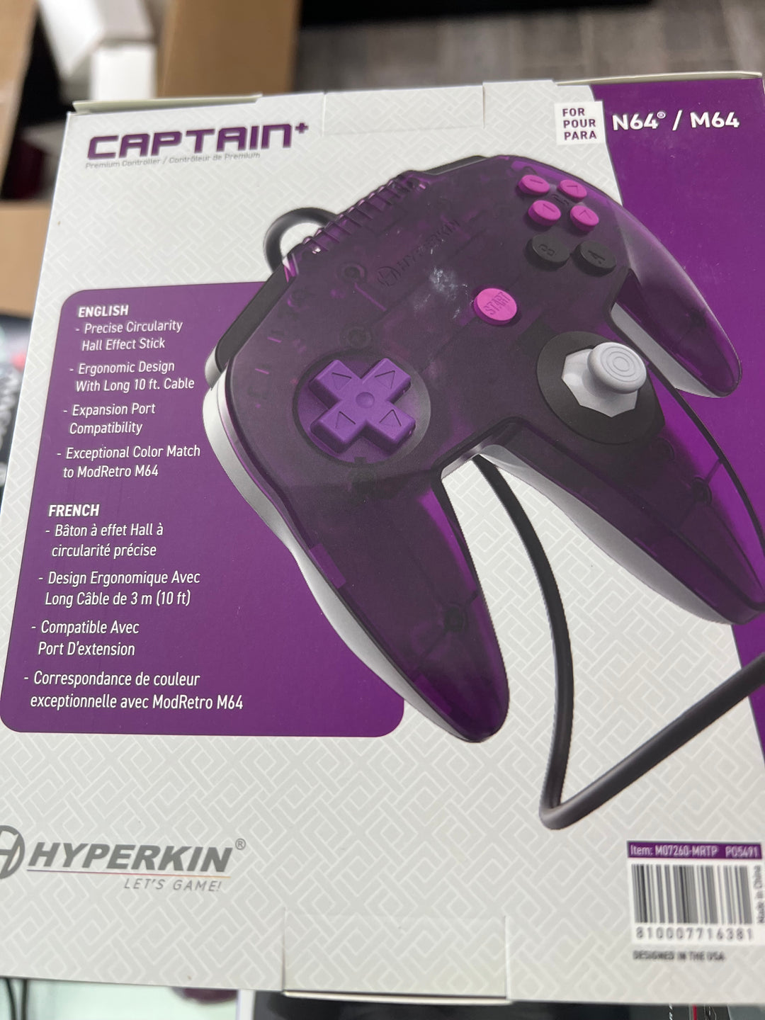 M64 Captain+ Premium Controller for N64/M64 Hyperkin Modretro (Select a Color)
