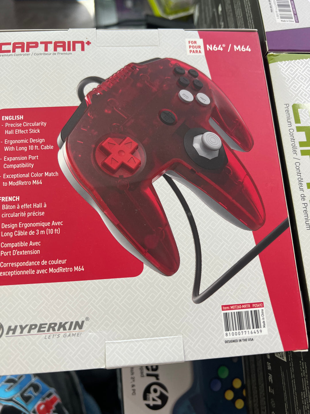 M64 Captain+ Premium Controller for N64/M64 Hyperkin Modretro (Select a Color)