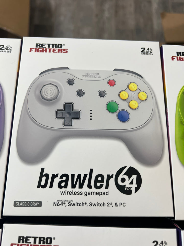Retro Fighters Brawler 64 PRO Wireless Gamepad for N64/Switch 1+2/PC (Select a Color)