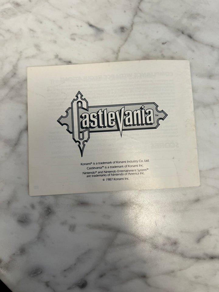 Castlevania for Nintendo NES Manual ONLY    MO10324
