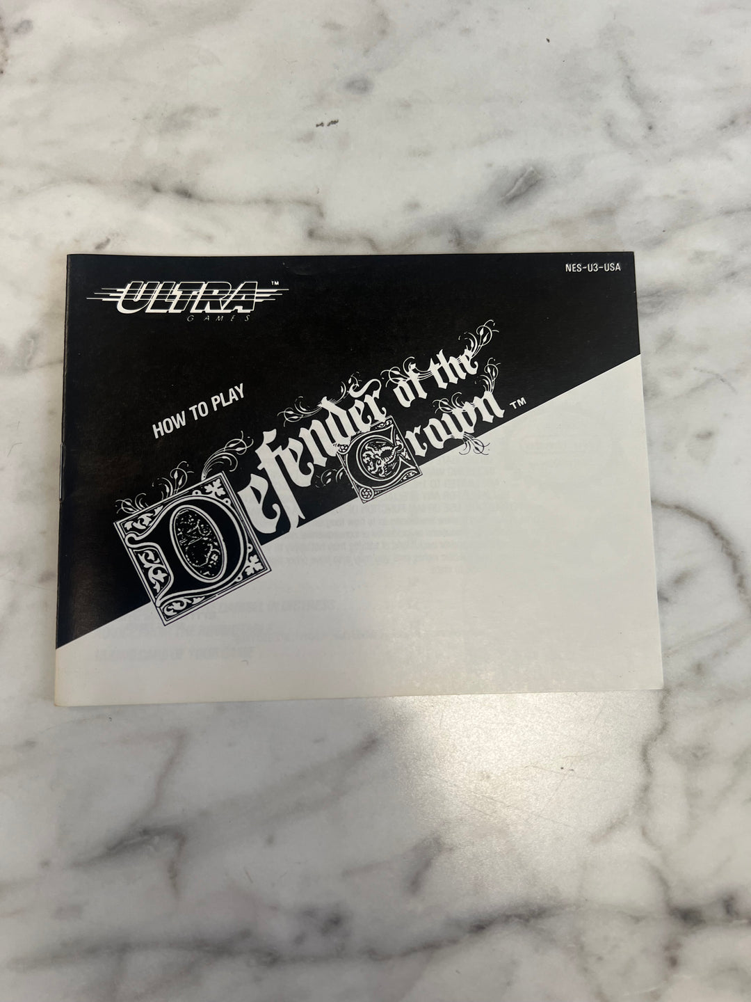 Defender of the Crown for Nintendo NES Manual ONLY    MO10324