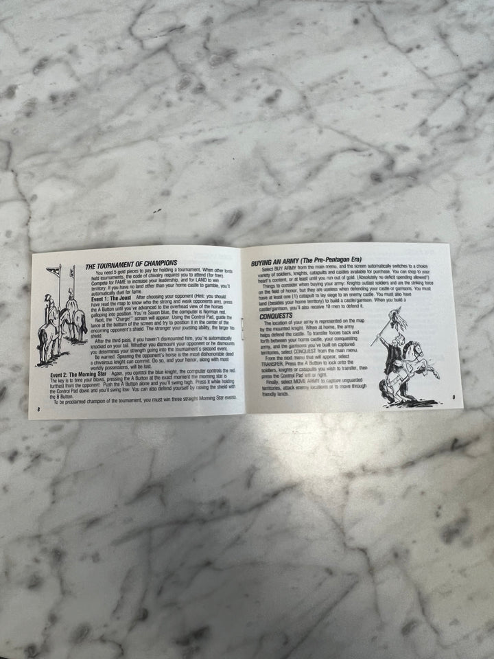 Defender of the Crown for Nintendo NES Manual ONLY    MO10324