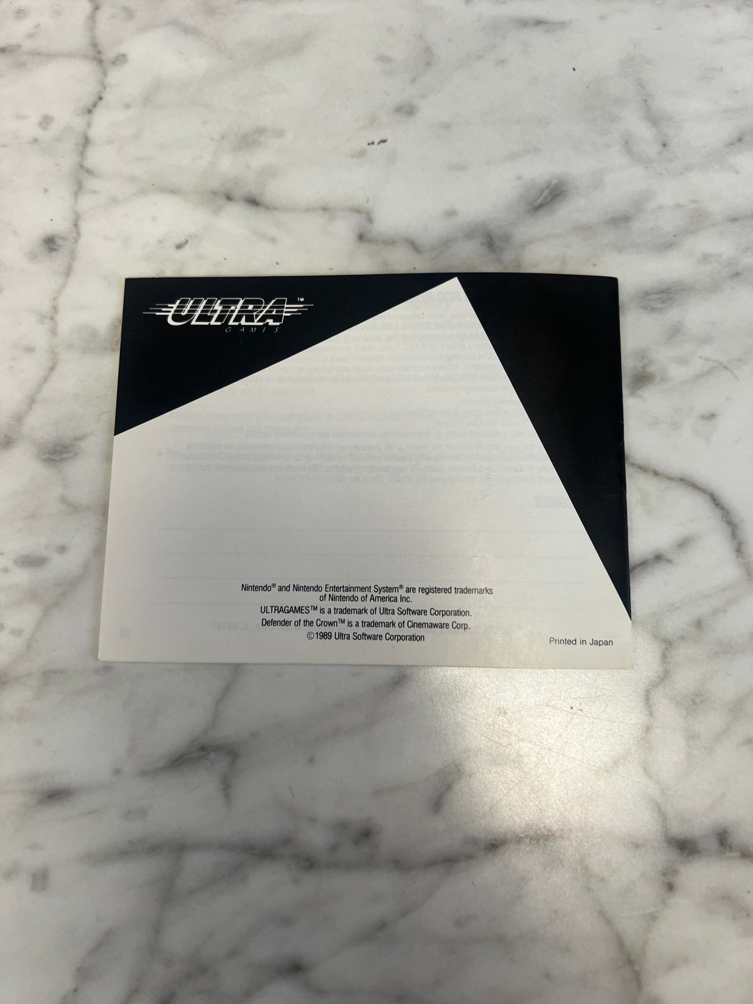 Defender of the Crown for Nintendo NES Manual ONLY    MO10324