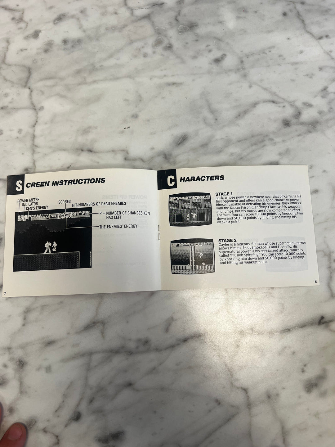 Fist of the North Star for Nintendo NES Manual ONLY    MO10324