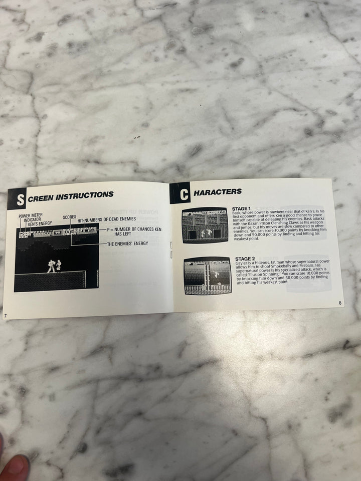 Fist of the North Star for Nintendo NES Manual ONLY    MO10324