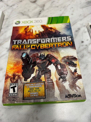 Transformers Fall of Cybertron Xbox 360 Case and Manual only