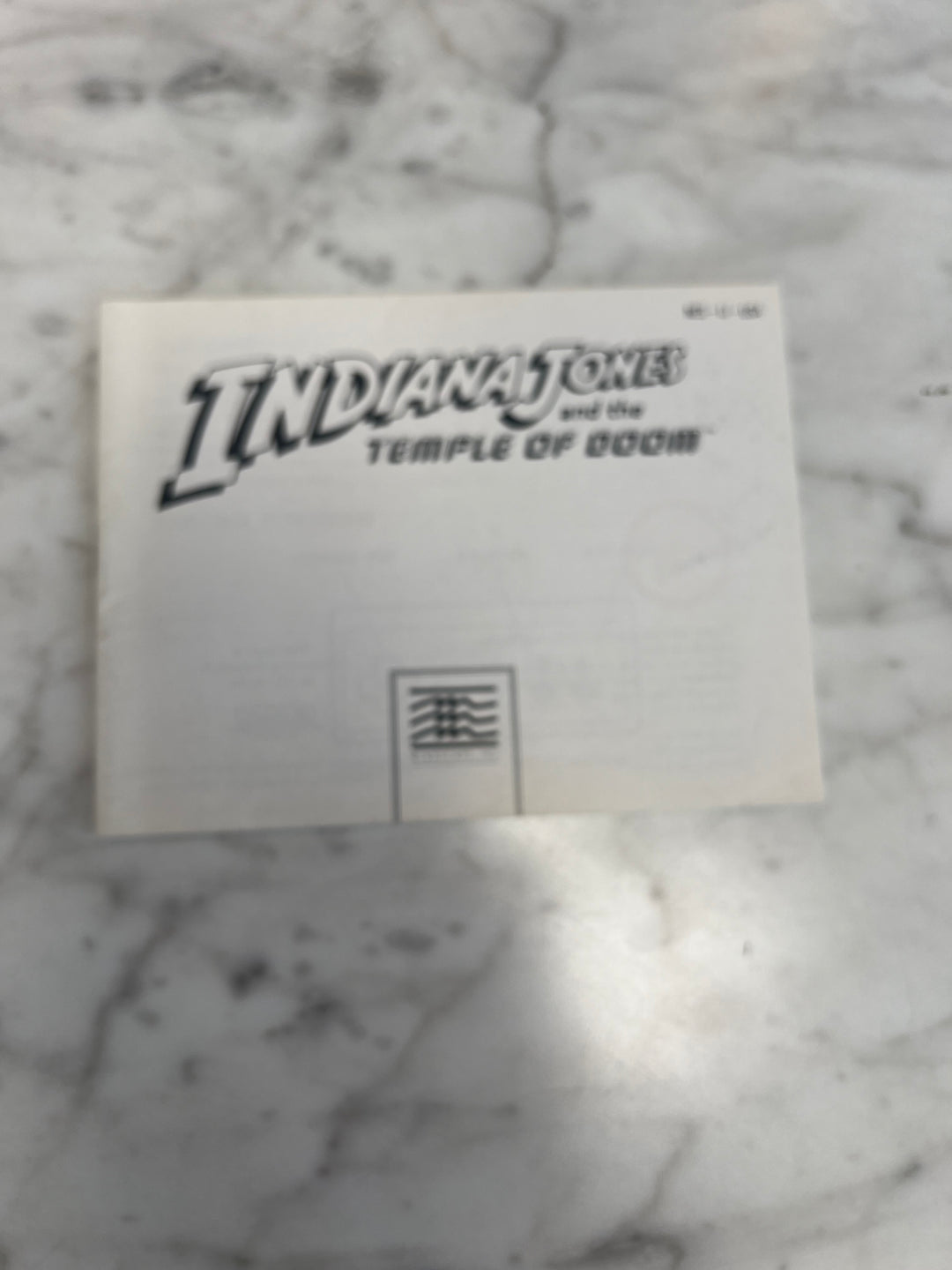Indiana Jones and the Temple of Doom for Nintendo NES Manual ONLY    MO10324