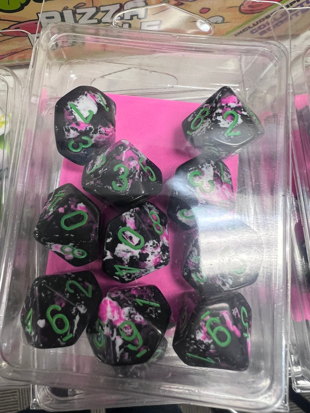 Chessex Set of d10 Dice - Paintball / Green NA32626