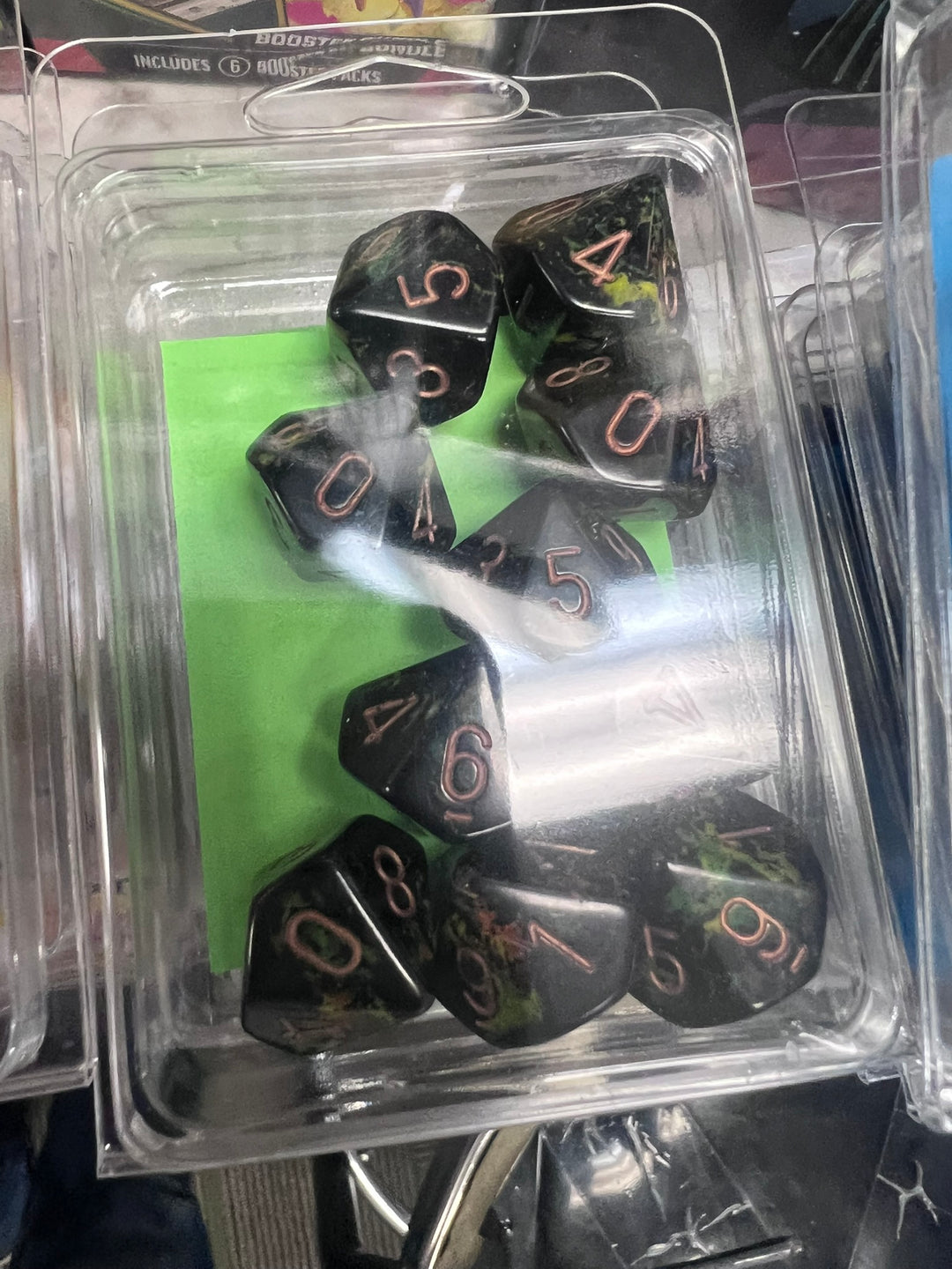 Chessex Set of d10 Dice - Deep Forest / Gold NA32626