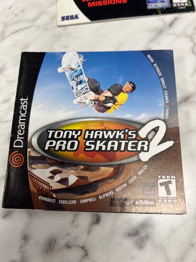 Tony Hawk's Pro Skater 2  Sega Dreamcast Manual Only