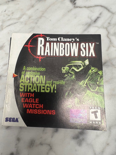 Tom Clancy's Rainbow Six Sega Dreamcast Manual Only