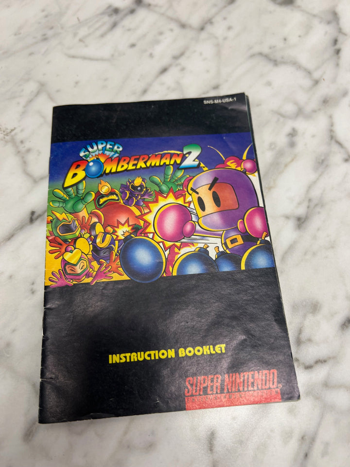 Super Bomberman 2 SNES Super Nintendo Entertainment System Manual Only