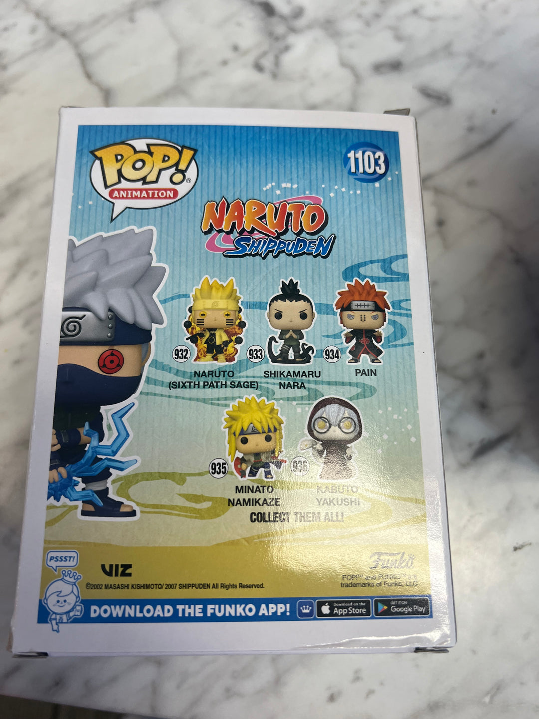 Funko Pop Naruto : KAKASHI (RAIKIRI) Glows GITD #1103 FP72924