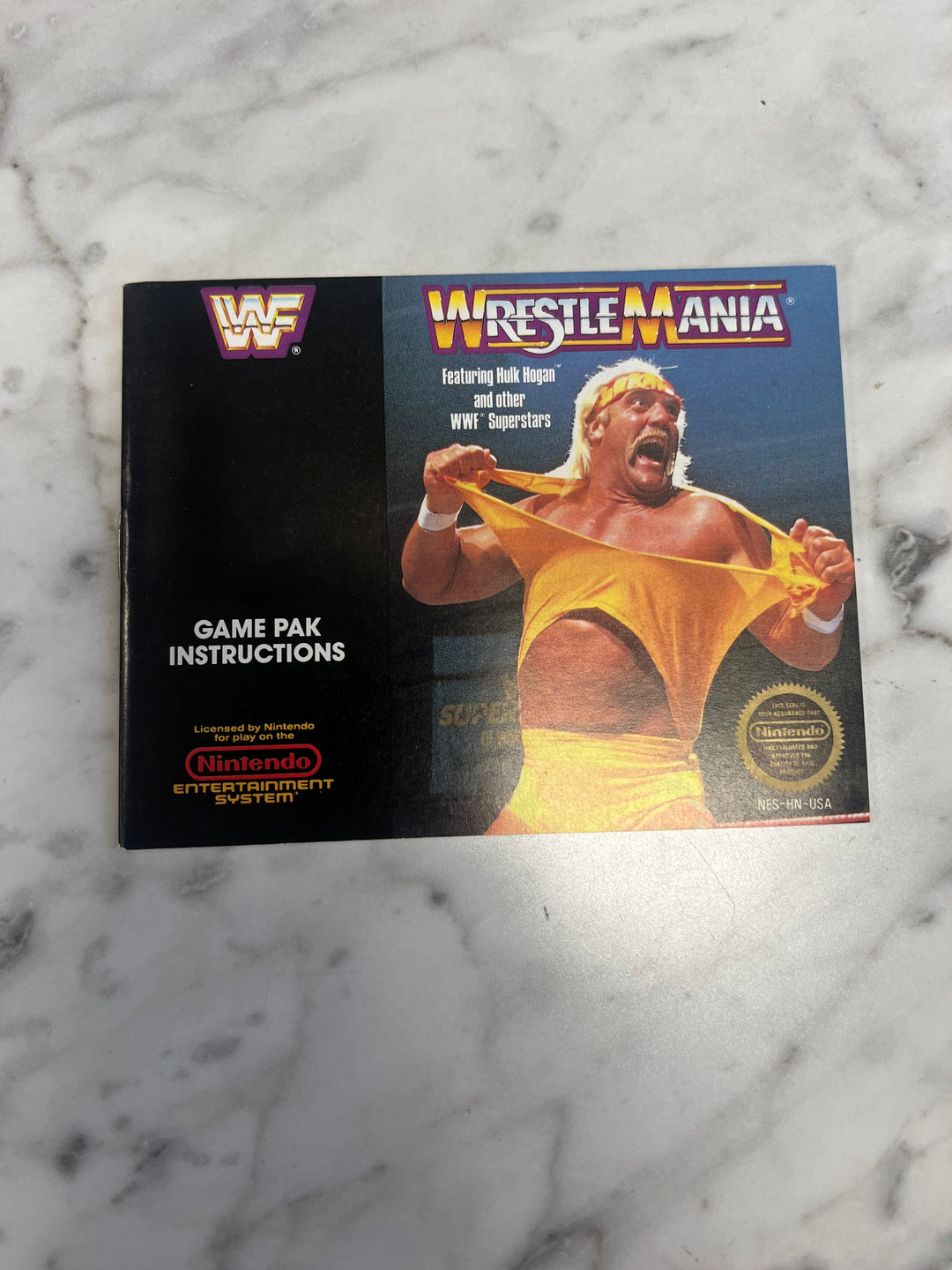 WWF Wrestlemania for Nintendo NES Manual ONLY    MO10324