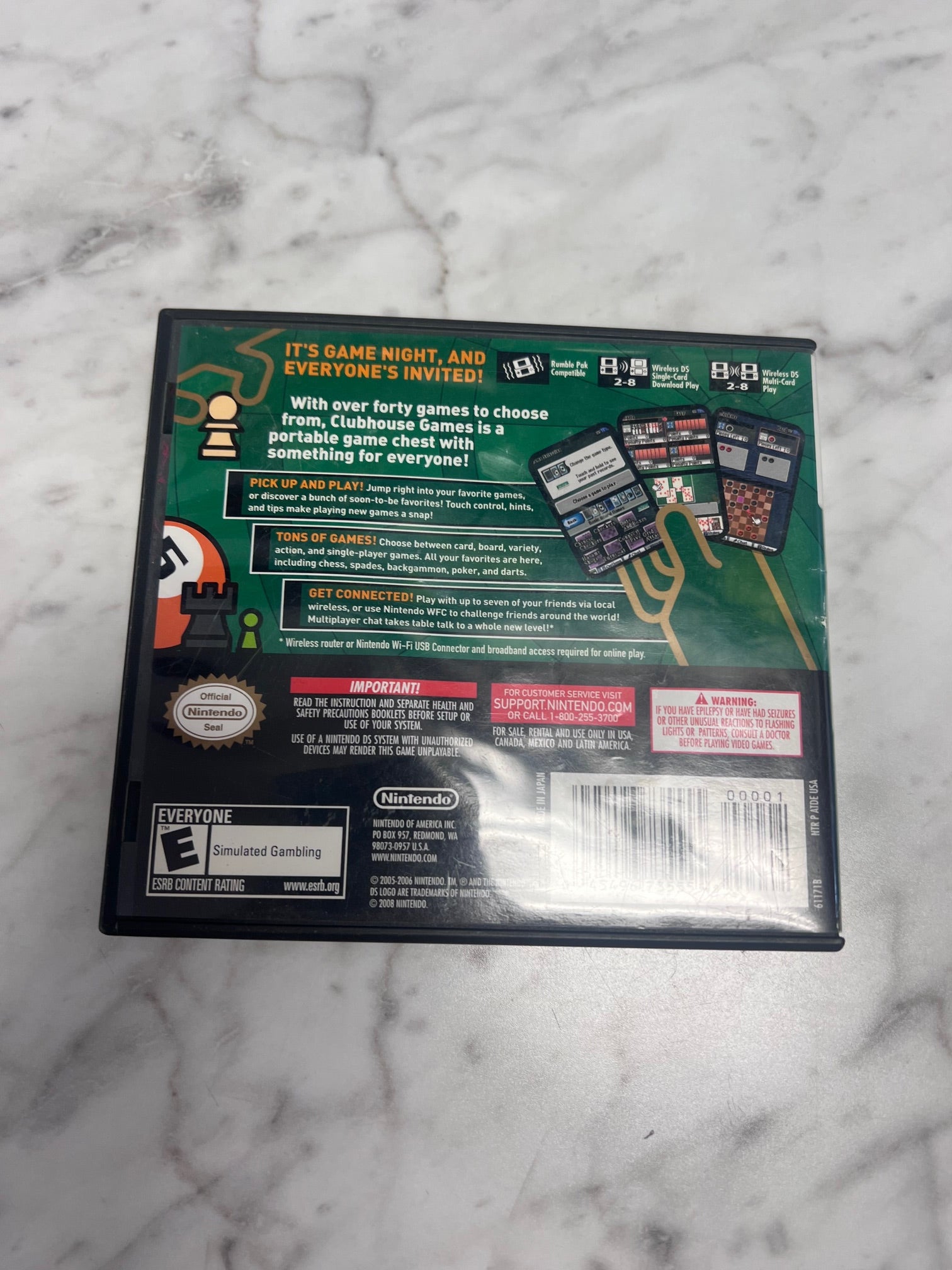 Clubhouse Games Nintendo DS CASE & MANUAL ONLY CO103025 – Core Gaming